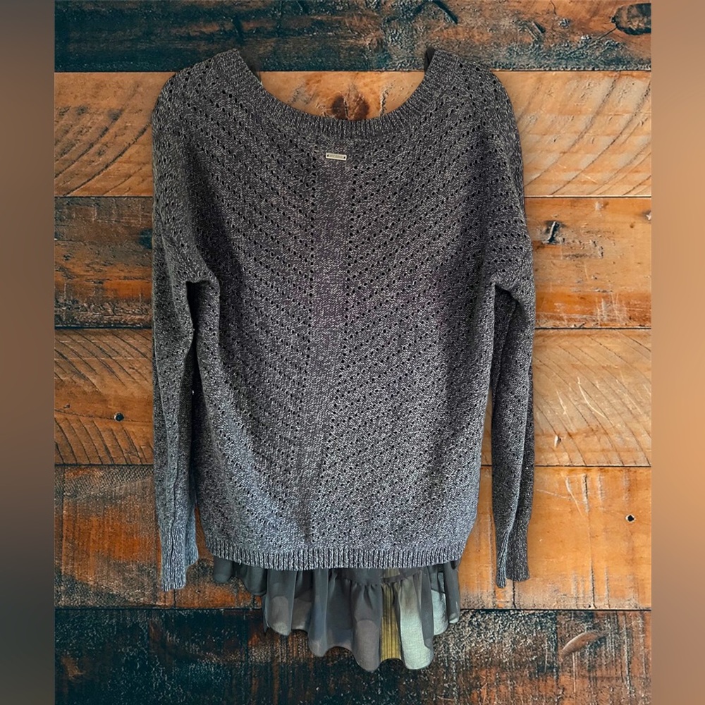 Prana brand two-in-one sweater | Dk Grey | Medium